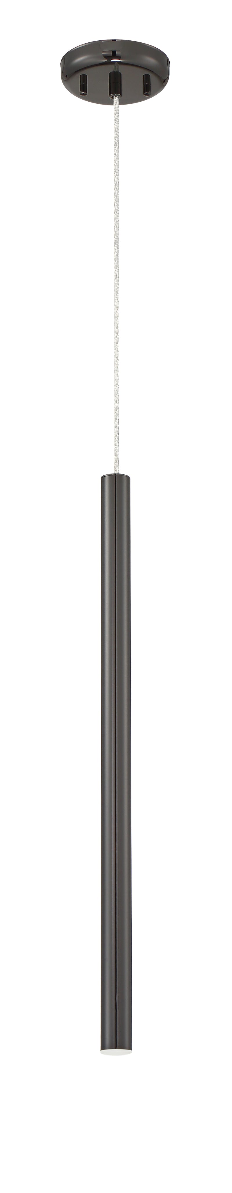 Forest 1 Light 4.75" Pendant, 917 Series, 24" Tall in Pearl Black