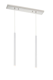 Forest 2 Light 30" Linear Pendant, 24" Tall in Brushed Nickel