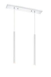 Forest 2 Light 30" Linear Pendant, 24" Tall in Chrome