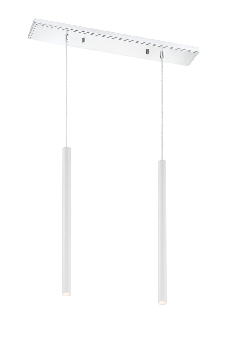 Forest 2 Light 30" Linear Pendant, 24" Tall in Chrome