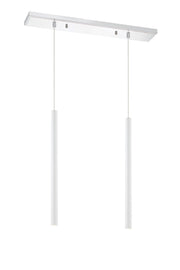 Forest 2 Light 30" Linear Pendant, 24" Tall in Chrome