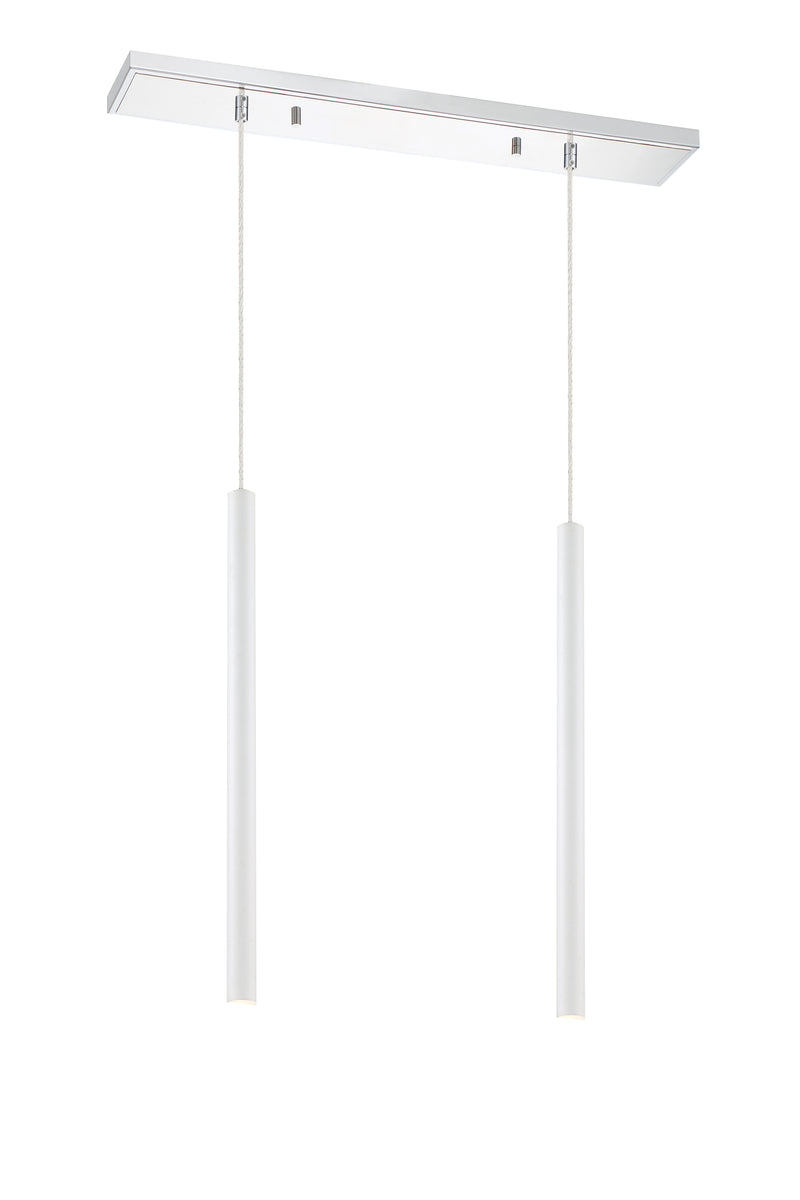 Forest 2 Light 30" Linear Pendant, 24" Tall in Chrome