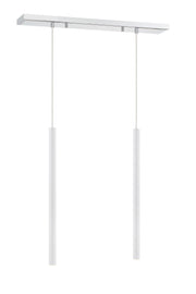 Forest 2 Light 30" Linear Pendant, 24" Tall in Chrome