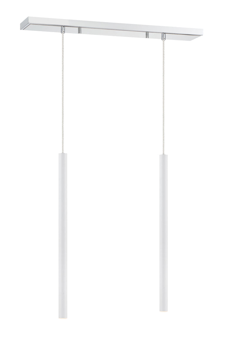 Forest 2 Light 30" Linear Pendant, 24" Tall in Chrome