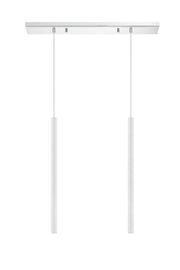 Forest 2 Light 30" Linear Pendant, 24" Tall in Chrome