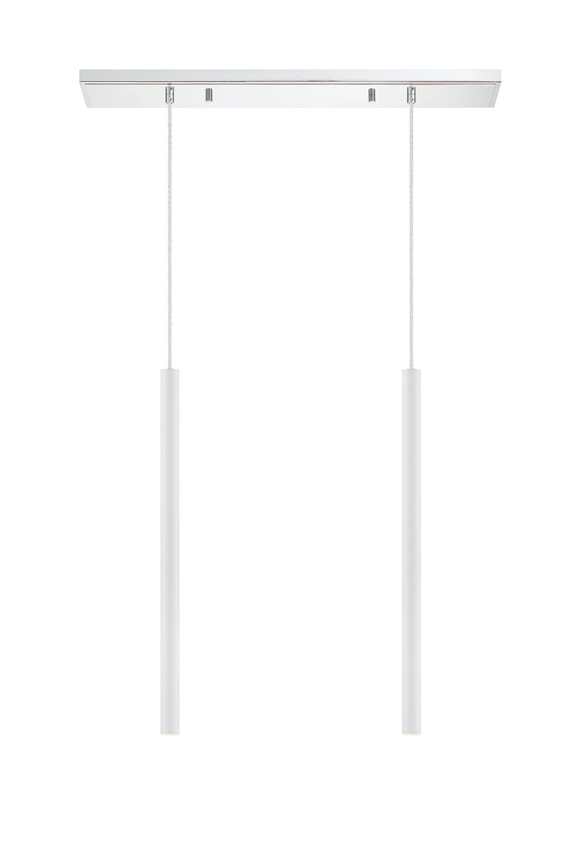 Forest 2 Light 30" Linear Pendant, 24" Tall in Chrome