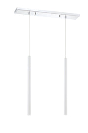 Forest 2 Light 30" Linear Pendant, 24" Tall in Chrome