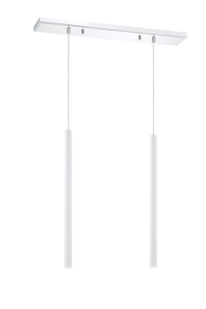 Forest 2 Light 30" Linear Pendant, 24" Tall in Chrome