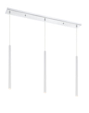 Forest 3 Light 46" Linear Pendant, 24" Tall in Chrome