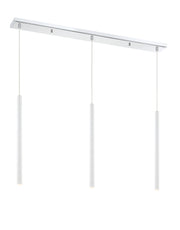 Forest 3 Light 46" Linear Pendant, 24" Tall in Chrome