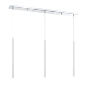 Forest 3 Light 46" Linear Pendant, 24" Tall in Chrome