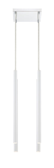Forest 4 Light 9.5" Pendant, 24" Tall in Matte White