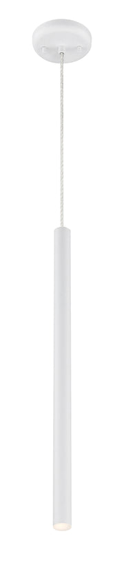 Forest 1 Light 4.75" Pendant, 917 Series, 24" Tall in Matte White