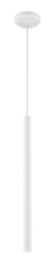 Forest 1 Light 4.75" Pendant, 917 Series, 24" Tall in Matte White