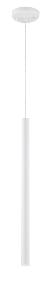 Forest 1 Light 4.75" Pendant, 917 Series, 24" Tall in Matte White