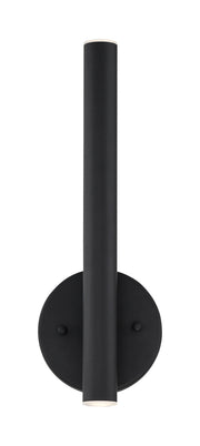 Forest 2 Light 4.75" Wall Sconce, 13.75" Tall in Matte Black
