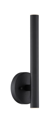 Forest 2 Light 4.75" Wall Sconce, 13.75" Tall in Matte Black