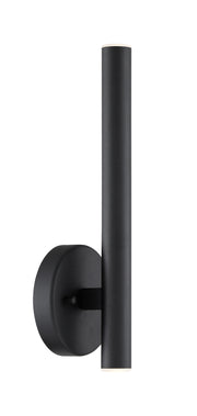 Forest 2 Light 4.75" Wall Sconce, 13.75" Tall in Matte Black