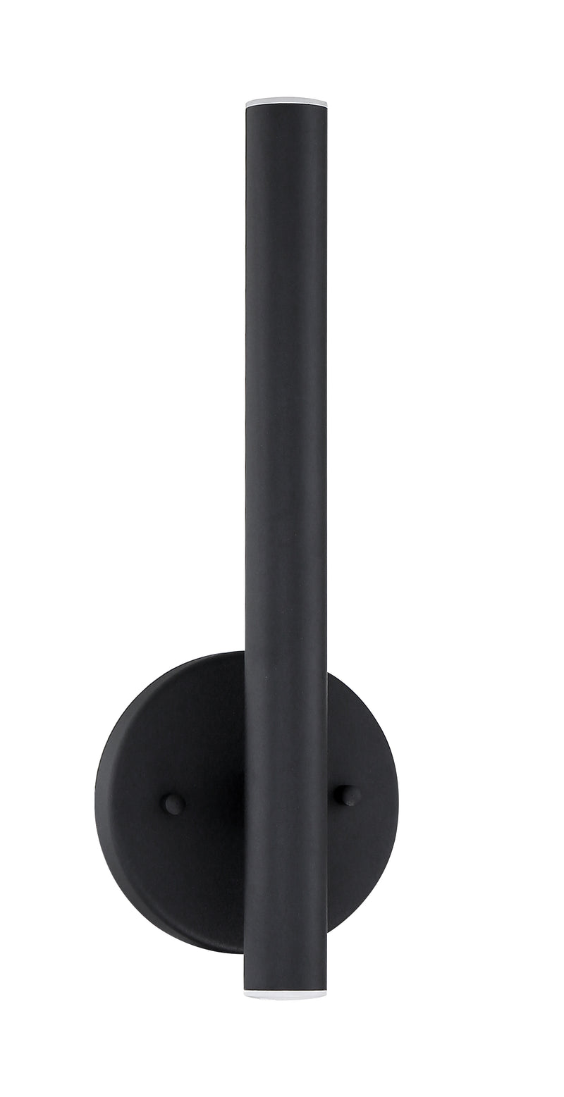 Forest 2 Light 4.75" Wall Sconce, 13.75" Tall in Matte Black