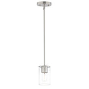 Sleek 1 Light Mini Pendant in Satin Nickel