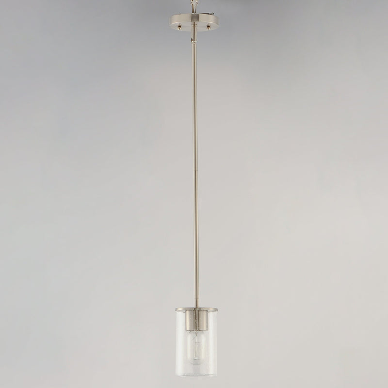 Sleek 1 Light Mini Pendant in Satin Nickel