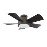 Vox 38" Outdoor Flush Mount Ceiling Fan with Light in Bronze