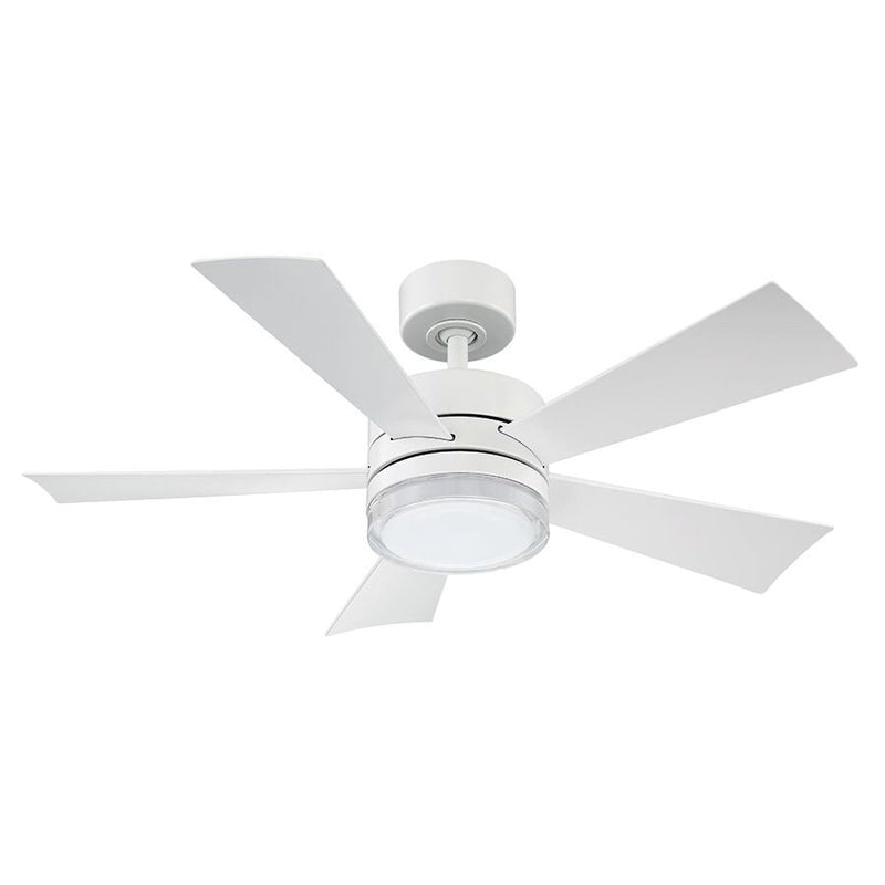 Wynd 42" Outdoor Ceiling Fan with Light in Matte White