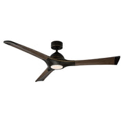Woody 60" Outdoor Ceiling Fan with Light in Bronze / Dark Walnut