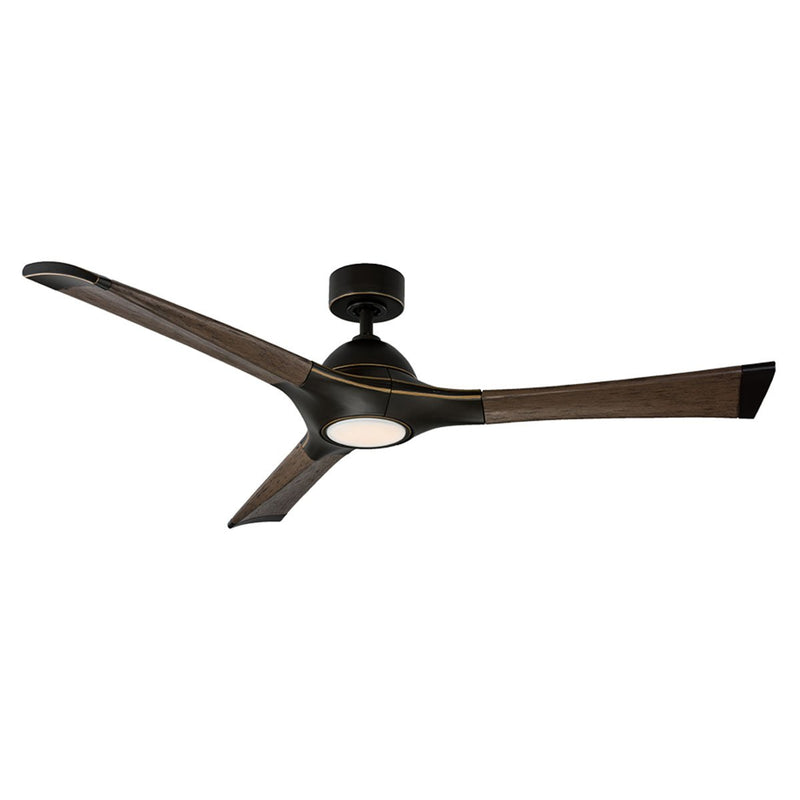 Woody 60" Outdoor Ceiling Fan with Light in Bronze / Dark Walnut
