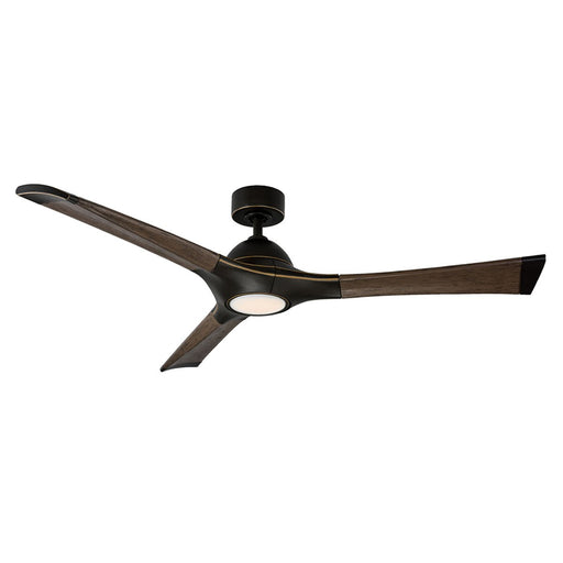 Woody 60" Outdoor Ceiling Fan with Light in Bronze / Dark Walnut