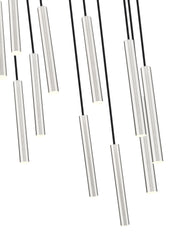 Forest 11 Light 24" Pendant, 12" Tall in Brushed Nickel