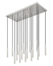 Forest 17 Light 42" Linear Pendant, 12" Tall in Brushed Nickel