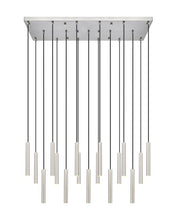 Forest 17 Light 42" Linear Pendant, 12" Tall in Brushed Nickel