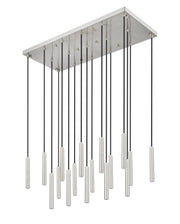 Forest 17 Light 42" Linear Pendant, 12" Tall in Brushed Nickel