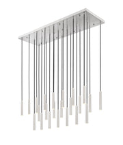 Forest 23 Light 54" Linear Pendant, 12" Tall in Brushed Nickel
