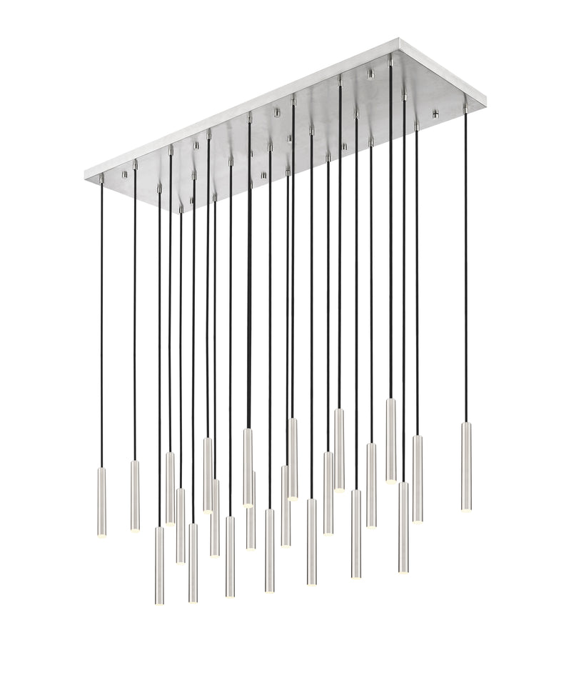 Forest 23 Light 54" Linear Pendant, 12" Tall in Brushed Nickel