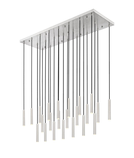 Forest 23 Light 54" Linear Pendant, 12" Tall in Brushed Nickel