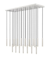 Forest 23 Light 54" Linear Pendant, 12" Tall in Brushed Nickel