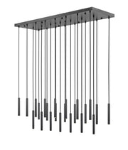 Forest 23 Light 54" Linear Pendant, 12" Tall in Matte Black