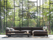 Forest 23 Light 54" Linear Pendant, 12" Tall in Matte Black in a room setting