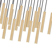 Forest 23 Light 54" Linear Pendant, 12" Tall in Modern Gold
