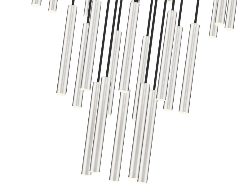 Forest 27 Light 36" Pendant, 12" Tall in Brushed Nickel