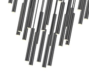 Forest 27 Light 36" Pendant, 12" Tall in Matte Black