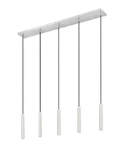 Forest 5 Light 42" Linear Pendant, 12" Tall in Brushed Nickel