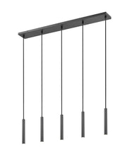 Forest 5 Light 42" Linear Pendant, 12" Tall in Matte Black