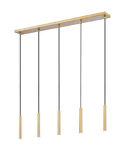 Forest 5 Light 42" Linear Pendant, 12" Tall in Modern Gold