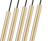 Forest 5 Light 42" Linear Pendant, 12" Tall in Modern Gold