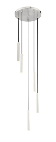 Forest 5 Light 12" Pendant, 12" Tall in Brushed Nickel