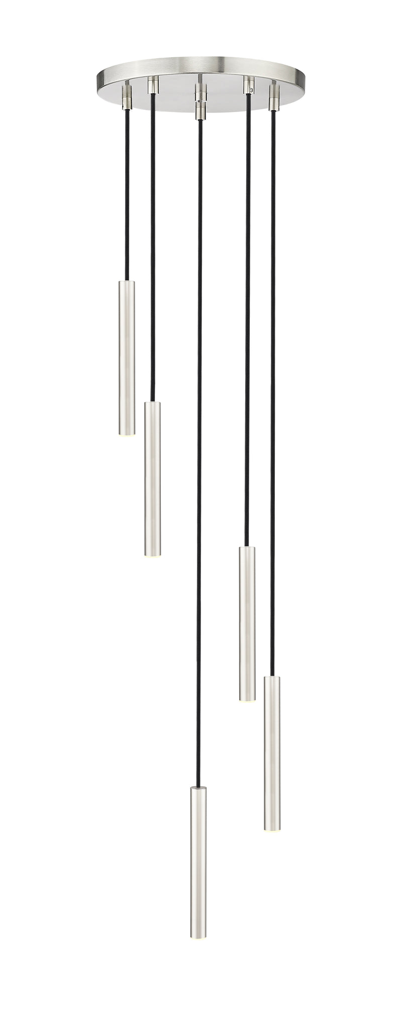 Forest 5 Light 12" Pendant, 12" Tall in Brushed Nickel