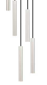 Forest 5 Light 12" Pendant, 12" Tall in Brushed Nickel